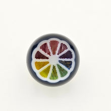 Load image into Gallery viewer, Scomo Collab Marble- Rainbow with Black rind- 26mm
